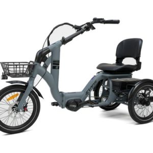 Etnnic Mova faltbares E-Dreirad mit Bafang-Mittelmotor und 672-Wh-Akku, grau