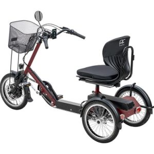 PF Mobility Cochem Medi Schalendreirad mit Promovec-E-Antrieb, Burgunderrot
