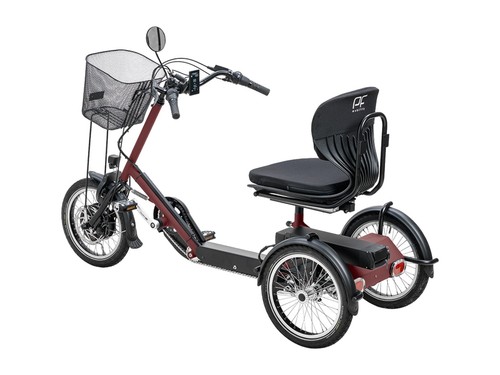 PF Mobility Cochem Medi Schalendreirad mit Promovec-E-Antrieb, Burgunderrot