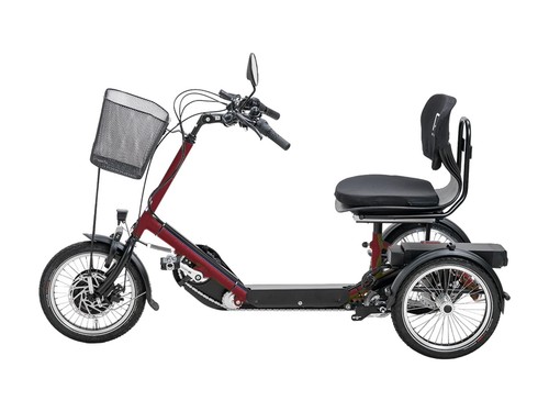 PF Mobility Cochem Medi Schalendreirad mit Promovec-E-Antrieb, Burgunderrot – Bild 3
