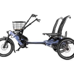 Hase Bikes Kettwiesel TWO Paralleltandem-Dreirad mit Bosch CX, Taubenblau